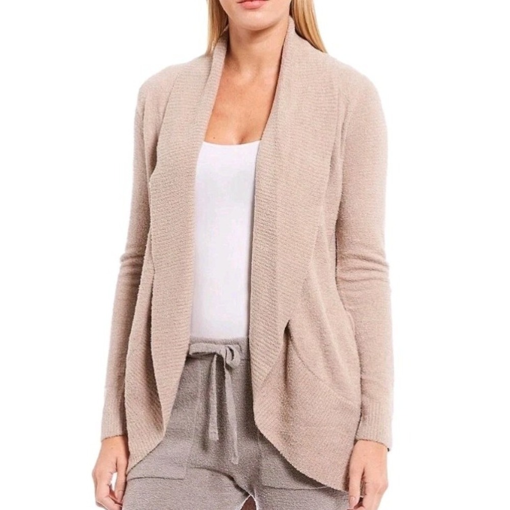BAREFOOT DREAM Cozy Chic‎ Lite Light Pink Cardigan Size M Comfy Cozy Minimalist